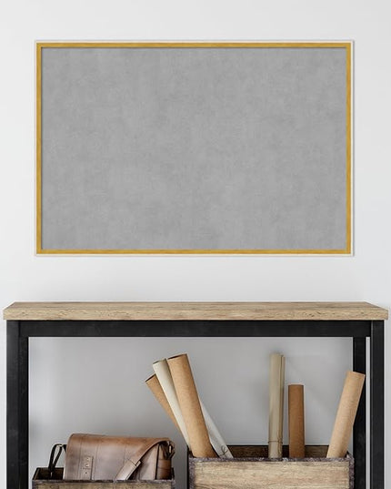 Amanti Art White Framed Magnetic Board 25x37 Large Vision Board for use with Magnets, 100% Metal Sheet to Display Items as Office Decor or for Home Organization in mudroom, Kitchen or Kids Room
