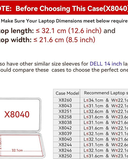 Smatree Hard EVA Protective Sleeve Case Compatible for 14 inch Dell Vostro 14 3430 Laptop, for 14 inch Dell Inspiron 14 3420 Laptop Water-Proof Sleeve (X8040)