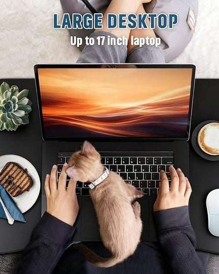 Fayquaze Laptop Bed Table, Portable Foldable Laptop Bed Desk with Storage Drawer and Cup Holder, Lap Desk Lap Stand Tray Table Floor Table Serving Tray for Eating, Reading and Working
