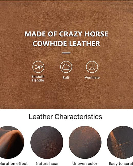 Top Grain Leather 14.2" Slim Laptop Sleeve Protector, Minimalist Vintage Design, Handmade, Compatible with MacBook Pro 14 inch 2021 2022 M1 Pro/M1 Max A2442 & Other PC, Brown 14.2 Inch