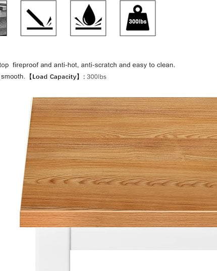 Need Computer Desk 39.4 inches Computer Table Writing Desk Workstation Office Desk, Teak White