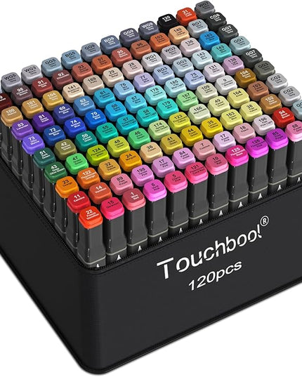 120 Color Alcohol Markers,Dual Tip Art Marker Pen, Classic Series Alcohol Felt Permanent Markers, Animation Art Sketch Sketching, Alcohol-based Markers