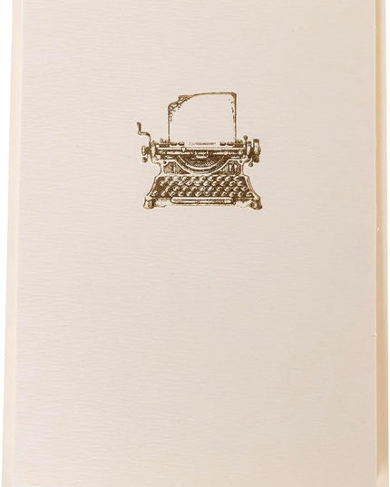 Graphique Typewriter Cards, Pack of 10 Cards with Envelopes, All Occasion Greetings, Blank Inside, Gold Foil Embossing, La Petite Press Collection Boxed Set, 3.25" x 4.75"