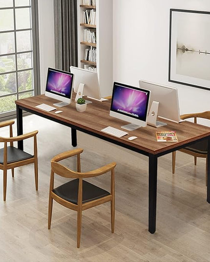 BIBOC Large Computer Desk Modern Simple Style Table 36X72 inches Office Desk Sturdy Writing Workstation Office Desk Writing for Home Office Desk Workstation Wide Metal Sturdy Frame