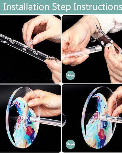 Clear Acrylic Headphone Stand for AirPods Max/Gaming Headsets (HyperX/Xbox) - Universal Holder for Bose, Beats & Wireless Headphones - Space-Saving Organizer (Color Eagle/Hawk)