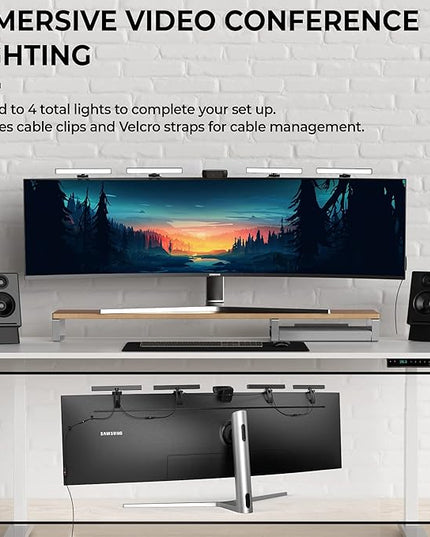 HumanCentric Video Conference Lighting, Add-On Only Light for Streaming and Video Conferencing, Add-On Only Kit Requires Existing Single or Double Kit, for Double, Triple, or Quadruple Light Setup,