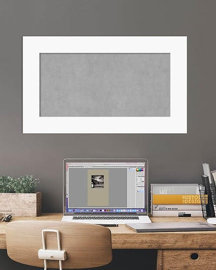 Amanti Art White Framed Magnetic Board 17x29 Small Vision Board for use with Magnets, 100% Metal Sheet to Display Items as Office Decor or for Home Organization in mudroom, Kitchen or Kids Room