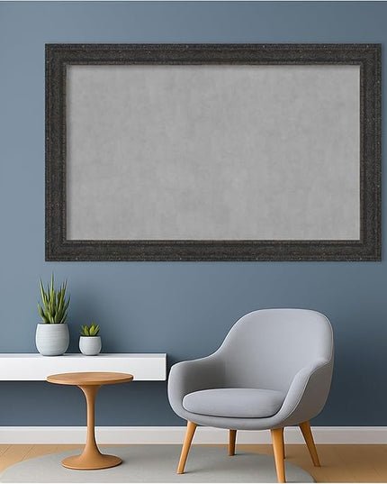 Amanti Art Black Framed Magnetic Board 29x45 Large Vision Board for use with Magnets, 100% Metal Sheet to Display Items as Office Decor or for Home Organization in mudroom, Kitchen or Kids Room