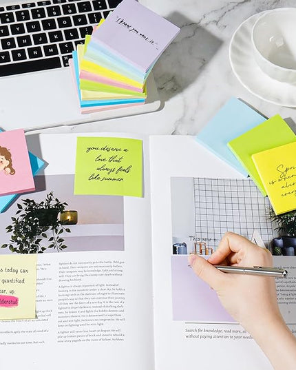 (18 Pads) Sticky Notes 3x3 inch, Self-Stick Pads Pastel Colors Sticky Note, Recyclable, Easy to Post for Home, Office, Notebook