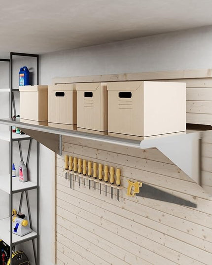 AmGood 60" Long X 24" Deep Stainless Steel Wall Shelf | NSF Certified | Appliance & Equipment Metal Shelving | Kitchen, Restaurant, Garage, Laundry, Utility Room
