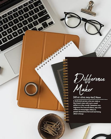 Difference Maker Gift Notebook Journal, Cool Gifts for Bosses Coworkers, Boss Gifts, Thank You Gifts for Women Men Employee Teacher, Appreciation Gifts for Boss Leader Mentor Manager Coach(5.5'' X 8.3'')