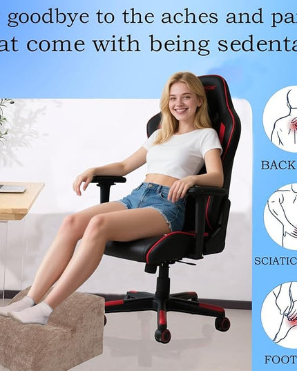 Foot Rest for Under Desk at Work.Multifunctional 3-Tier Foot Stool,with Washable Footrest.for Under Desk,Office Chair Gaming Chair & Sofa,Leg Elevation Pillow,Supports Posture-Brown