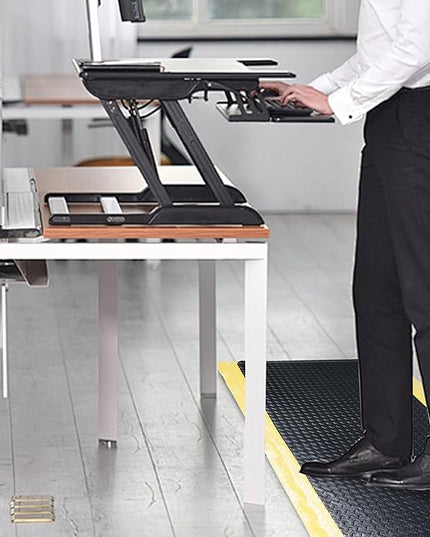 Nisorpa Anti Fatigue Mats Industrial 2' x 5' Ergonomic Standing Mat 15/16" Extra Thick Kitchen Mats for Standing Heavy Duty Commercial Diamond Plate - Safety Support for Leg & Back Pain