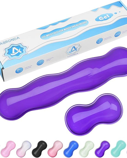 Gel Wrist Rest for Keyboard and Mouse, Wrist Rest for Keyboard, Mouse Wrist Support, Pain Relief, Cool Touch, Non-Skid, Keyboard and Mouse Wrist pad Set