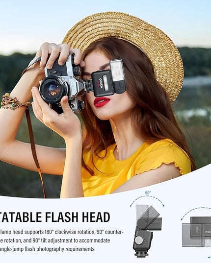 Godox IT32 TTL Camera Flash for Canon with X5C Trigger & Diffuser kit,Magnetic Hotshoe & Trigger 2-in-1,2.4G Wireless,HSS 1/8000s,GN18,LED Modeling Lamp,Colorful Touch Screen,Rotatable Flash Head