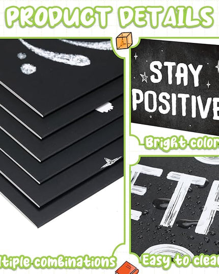 Honoson 24 Pcs Bulk Inspirational Privacy Folders for Students Cardboard Test Privacy Boards Motivational Words Desk Dividers Shield for Classroom School Study Supplies, 6 Styles(Monochromatic)
