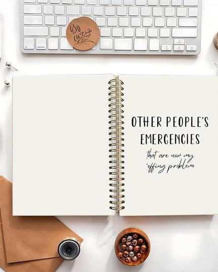 Funny Notebooks for Work, Funny Office Gifts, Funny Notebooks for Work, Office Gag Gifts for Coworkers Funny, Office Supplies, Office Humor Gifts, Funny Hardcover Spiral Notebook 5.5x8.3 Inch