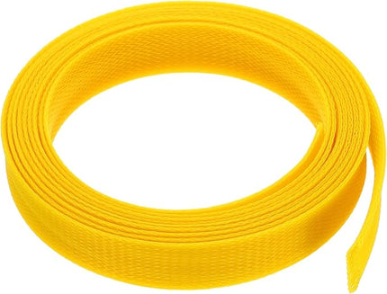 uxcell Expandable Sleeving,1 9/16-inch 10ft Cable Sleeve, Yellow