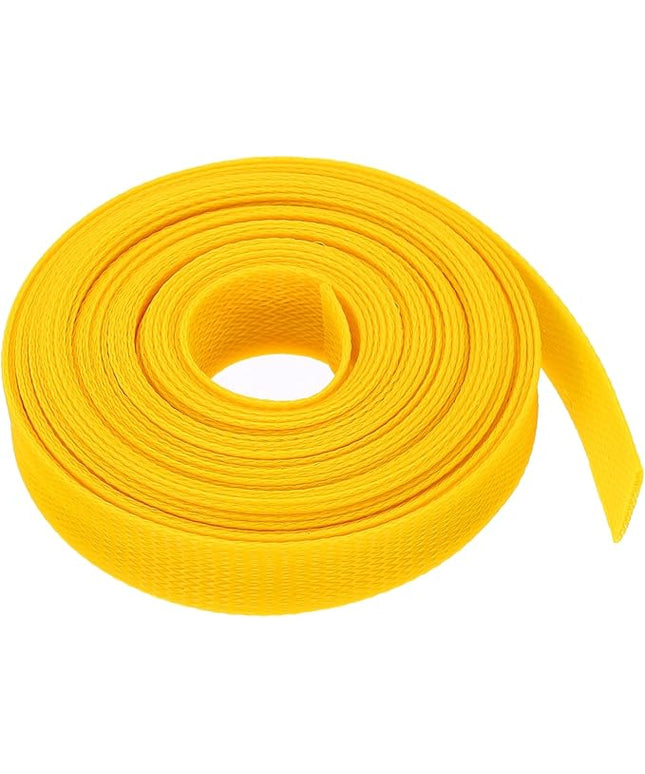 uxcell Expandable Sleeving, 1-inch 25ft Cable Sleeve, Yellow