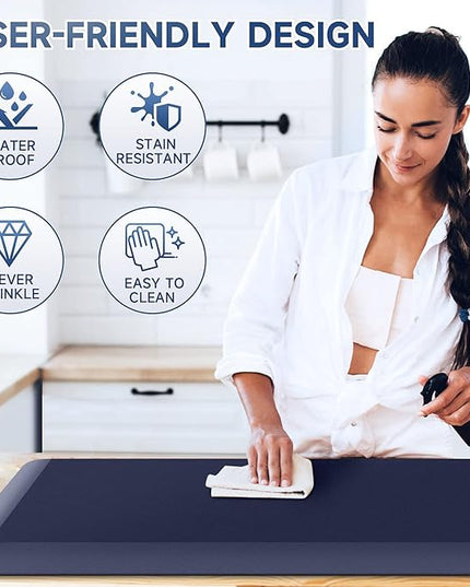 StepRite 4/5 Inch Thick Kitchen Mat Anti Fatigue Mat Kitchen Rugs Kitchen Decor Non-Slip, Stain & Water Resistant, Kitchen Mats Desk Mat for Kitchen, Office, Workshop, Blue, 17'' x 39''