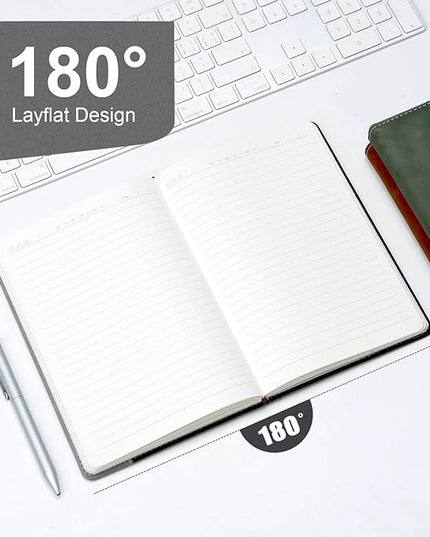 COMIX Lined Journal Notebook - 304 Pages 5.6" x 8.3" College Ruled Thick Journaling Notebook for Women & Men, Fits for Work, Diary, Travel, School, Business, Church, Hardcover, A5, Black