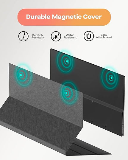 Mobile Pixels New Fold Portable Monitor 15.6'' FHD 1080p Travel Monitor for Laptop,Plug and Play,Laptop Screen Extender Monitors Compatible with macOS/Windows/Android/Switch(Protective Cover Included)