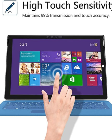 Megoo Screen Protector for Surface Pro 3, Tempered Glass, HD Clear-Scratch resistant-Friendly Touching Screen - Designed for Microsoft Surface Pro 3 (12 inch) ¡­