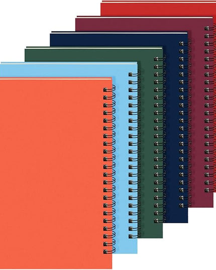 Yahenda Spiral Notebook Bulk A5 College Ruled Journals Notebooks Lined 8.3 x 5.5 Inch Note Books Writing Thick Paper Notebook for Christmas Office Business School Gifts Supplies(Trendy Colors, 6 Pcs)