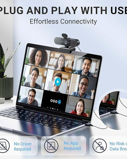 EMEET 2024 Upgraded C960 Webcam for PC, Autofocus, 1080P HD, 73° View Angle, Computer Camera w/Privacy Cover and Microphone, Plug and Play USB Webcam for Video Calling/Zoom/Teams/Google Meet