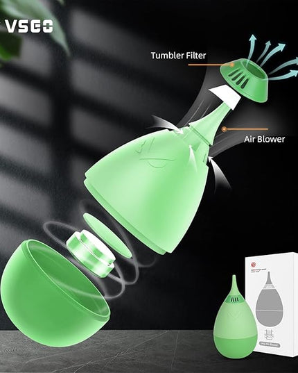 VSGO Camera Air Blower with Filter Compressed Air for for Nikon, Sony, Canon Lens and Sensor Cleaning, Tumbler Design Green (V-B014E)