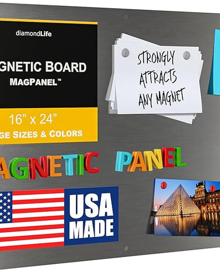 16"x24" - Magnetic Board - Memo & Vision Board for Home, Office, and Classroom - Magnet Board for Kids - Pre-drilled Mounting Screws Included
