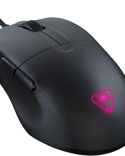Turtle Beach Pure SEL Wired RGB Gaming Mouse, Ultra-Light 49g Ergonomic Design, 8000 DPI Optical Sensor, Mechanical Switches, Pretension System, Pure PTFE Glides, AIMO RGB Lighting – Black