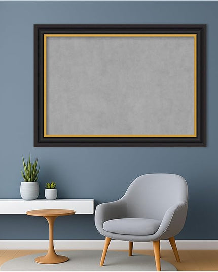 Amanti Art Black Framed Magnetic Board 30x42 Large Vision Board for use with Magnets, 100% Metal Sheet to Display Items as Office Decor or for Home Organization in mudroom, Kitchen or Kids Room
