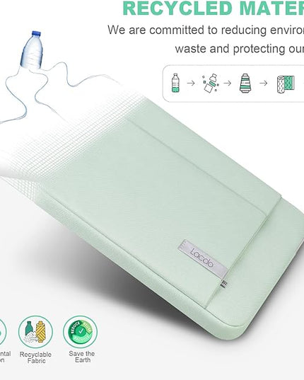 Lacdo 15-15.6 Inch Laptop Sleeve Case for Acer HP Lenovo Dell ASUS Laptop, Acer Aspire 15, HP Pavilion/Envy 15, Dell Inspiron/Latitude 15, Lenovo IdeaPad 15, ASUS ZenBook 15 Computer Bag, Green