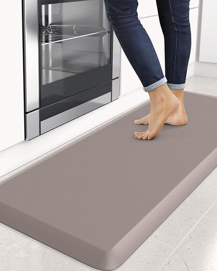 4/5 Inch Thick Kitchen Mats for Floor, StepRite Kitchen Rug for Standing Desk, Non-Slip, Thicker, Stain & Water Resistant, Comfort Anti Fatigue Floor Mat for Home, Kitchen, Office - Khaki,54 * 22''