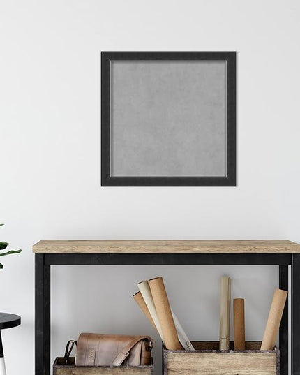 Amanti Art Black Framed Magnetic Board 23x23 Medium Vision Board for use with Magnets, 100% Metal Sheet to Display Items as Office Decor or for Home Organization in mudroom, Kitchen or Kids Room