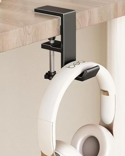 JAKO Headphone Stand - Aluminum Alloy Headphone Holder, Under Headset Stand for Desk Fit for PC Gaming Headset Hanger Hook Suitable for Office, Computer, Student Class Desk, Handmade Creator Table