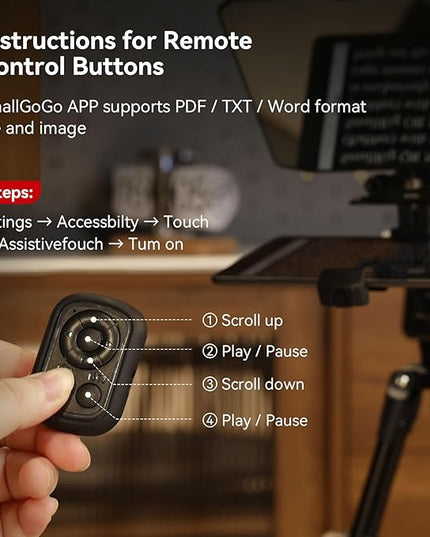 SMALLRIG Teleprompter for iPad Tablet up to 11 inch, NOT for Smartphone, SmallGoGo APP Supports PDF Picture Word TXT, Must Work with 15mm LWS Baseplate for Mirrorless DSLR Camcorder - 3646