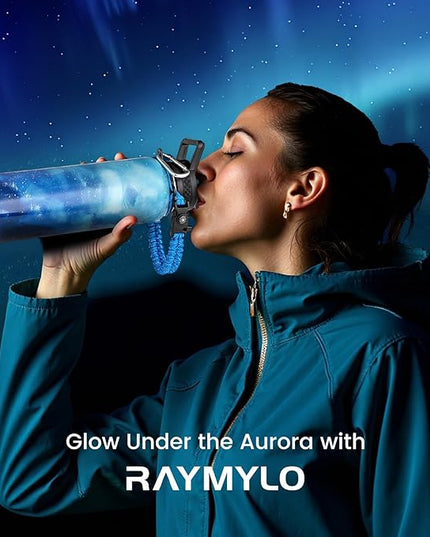 40oz Insulated Water Bottle, Triple Wall Vacuum Stainless Steel Water Bottles - Keeps Cold 48H, Reusable Metal water flask Jug for Gym, Sports, Camping, Hiking,Travel, Aurora-Blue