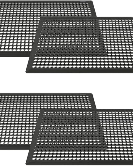 36" Anti Fatigue Large Rubber Floor Mat, Commercial Grade Grease Resistant Kitchen Mat with Drainage Holes for Restaurants,Bars,Commercial,Kitchens,Garages,Black(4 PCS)