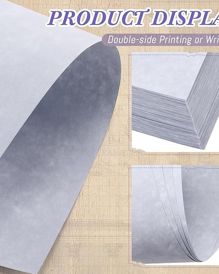 Epakh 200 Pcs Old Age Parchment Paper 8.5 x 11 Inch Standard Letter Vintage Colored Old Parchment Semblance Double Side Printing Paper (Light Purple)
