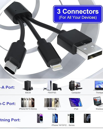 Memory Stick Duo pro Adapter - 8 in 1 SD/TF/MS/CF/XD Card Reader with Extra 3 USB Ports Supports Micro SD/SDHC/XD Picture Card USB C Lightning OTG Adapter Multi Memory Card Reader for Computer/iPhone