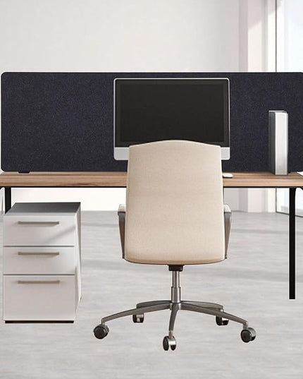 Acoustic Desk Divider, 59.1 x 23.8In Office Divider Panel, Noise Reducing Desk Privacy Panel for Office Table Sound Proof Dividers Office Furniture Partitions