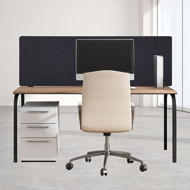 Acoustic Desk Divider, 59.1 x 23.8In Office Divider Panel, Noise Reducing Desk Privacy Panel for Office Table Sound Proof Dividers Office Furniture Partitions