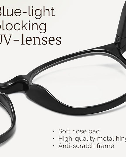 IBOANN Blue Light Glasses for Woman/Men, Fashion Blue Light Glasses Men, Fake Glasses Help Reduce Screen Fatigue