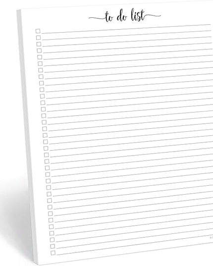 321Done To Do List Notepad for Planner Refill Pages – Made in USA - 50 Sheets (8.5x11) To-Do's Tear Off, Planning Memo Pad, Checklist Notes Left Hole Punch - Simple College-Ruled, Large Letter