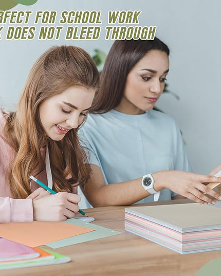 PerKoop 600 Sheets Colored Loose Leaf Paper 8.5" x 11" college ruled Lined 3 Hole Punched notebook Filler Paper for 3 Ring Binders Office School Supplies (Earthy Color)