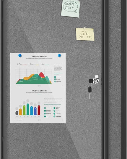 Mifuro 36"x24" Enclosed Bulletin Board, Lockable Weather-Resistant Aluminum Cork Noticeboard for School & Office, Black Frame w/Grey Flet
