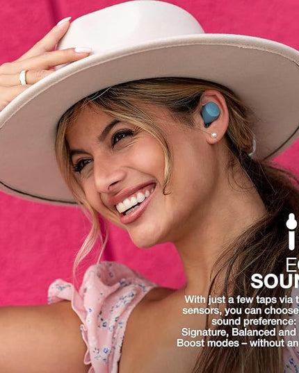 JLab Go Air Pop+ True Wireless Earbuds, in Ear Headphones, Bluetooth Earphones, 35H Playtime Ear Buds, Bluetooth Earbuds with Microphone, USB-C Charging Case, Dual Connect, EQ3 Sound, Slate