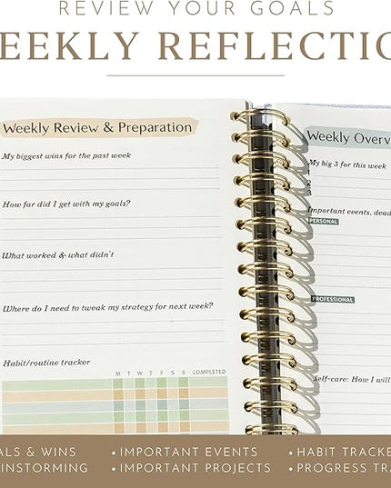 The ADHD Planner - Undated Daily Weekly Schedule Organizer Journal for Disorganized People - Habit Tracker Record Emotions & Mood - Academic Goals - Structure & Focus for Adults Brains (Spiral)